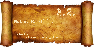 Mokos Renáta névjegykártya