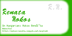 renata mokos business card